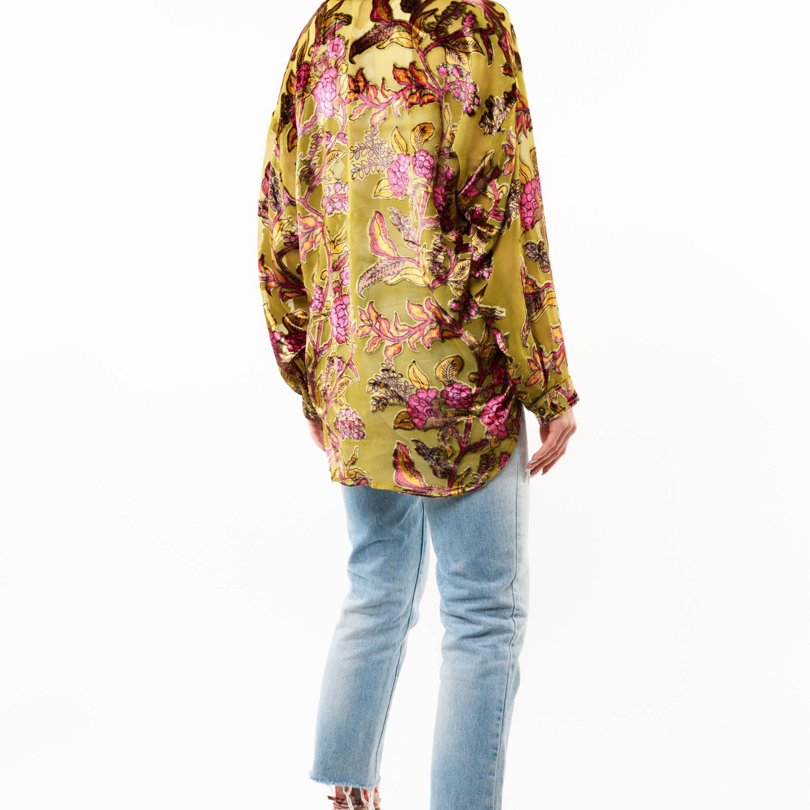 Holiday Jewels Burnout Velvet Blouse