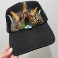 Western Feather Trucker Hat Retro Feather Trucker Hat