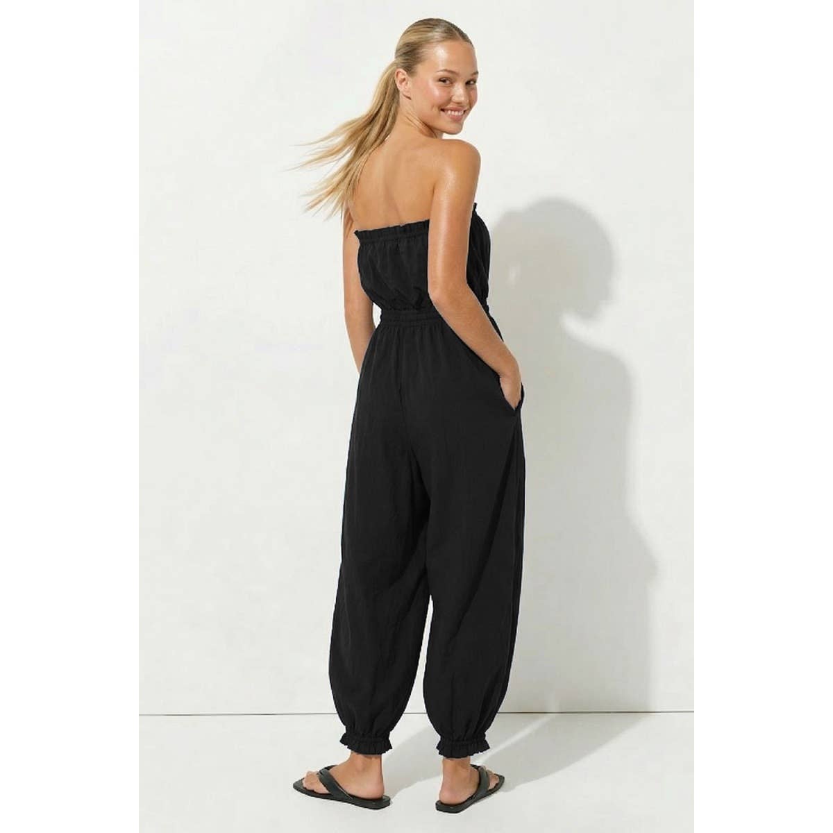 Strapless Balloon Leg Jumpsuit