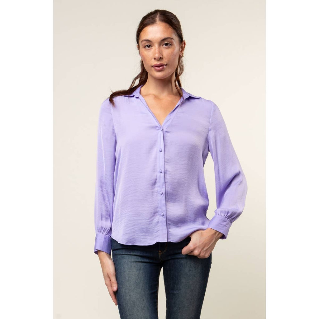 Neck Shirt With Open Seam Sleeve