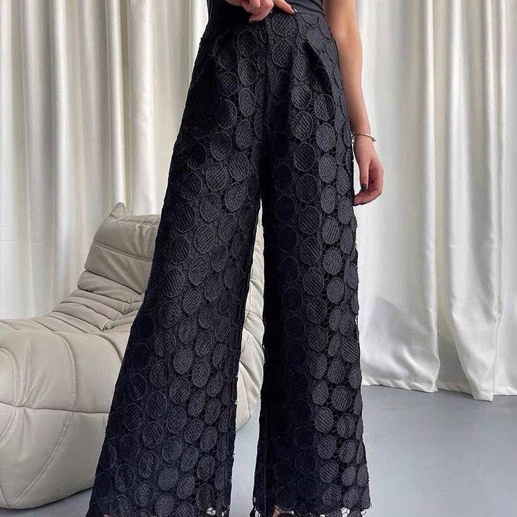 Tassel High-Waist Trousers - Spring Chic