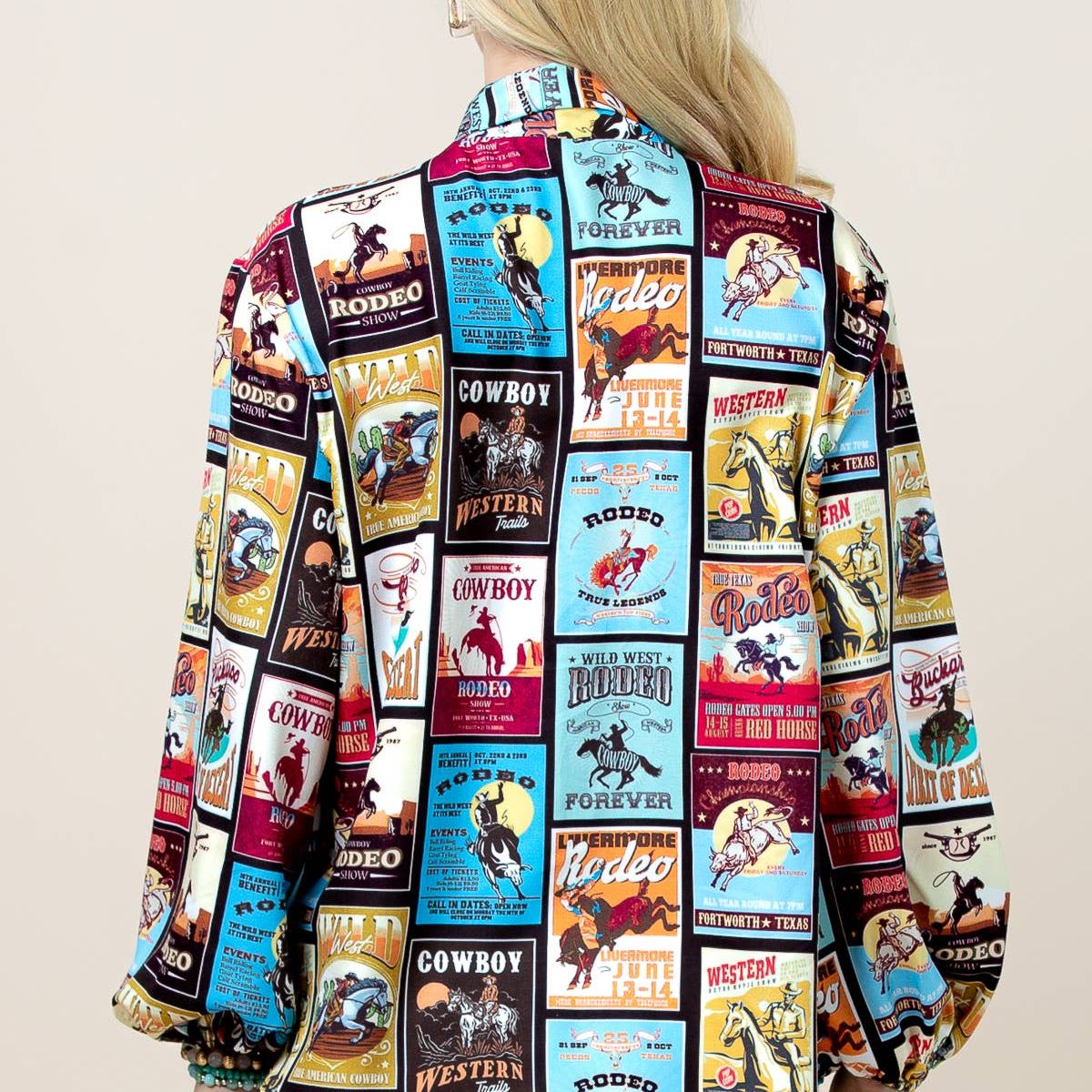 Sadia  Rodeo Stamp Print Graphic Blouse