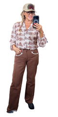 Brown Smiley Pants
