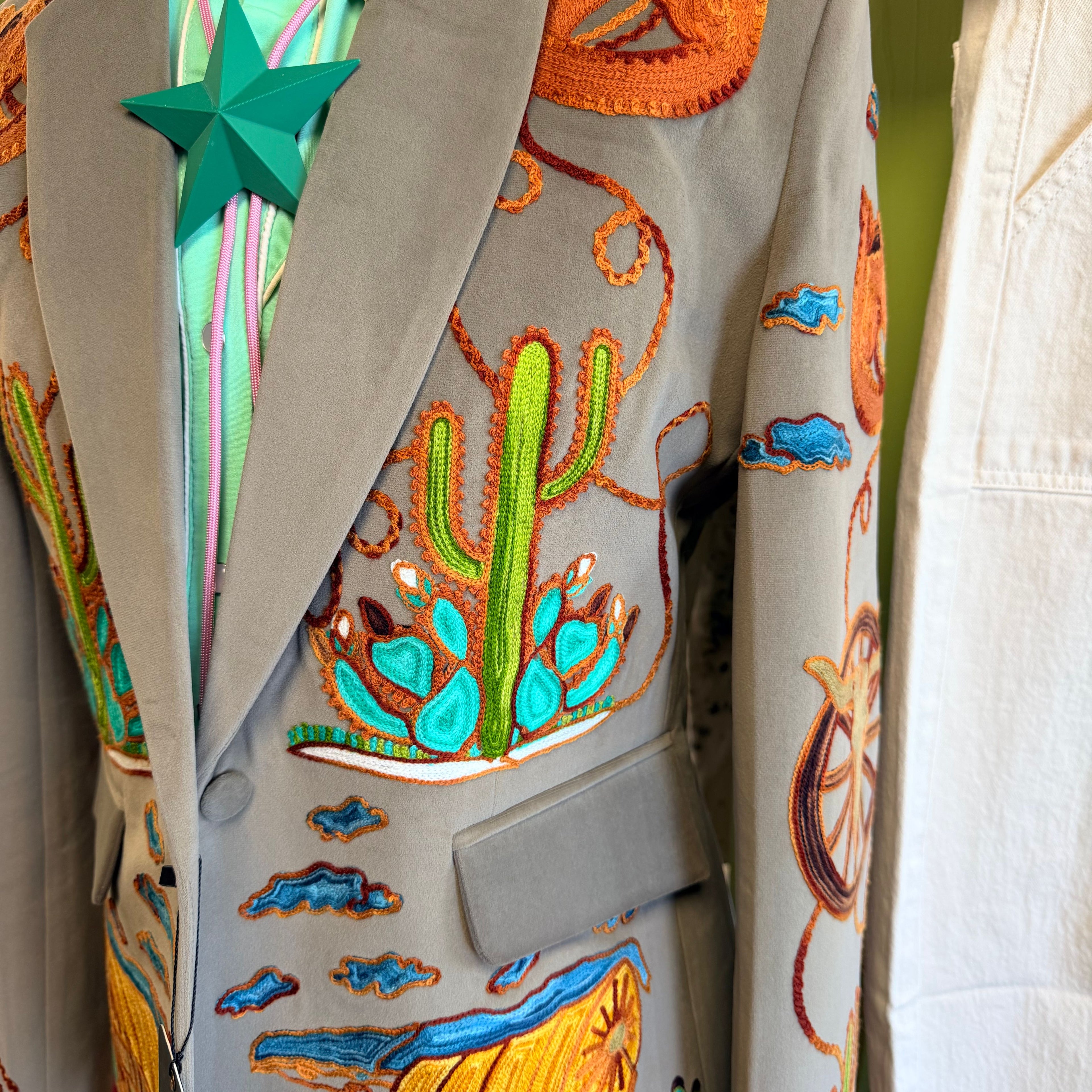 Wagon Wheel Velvet Blazer