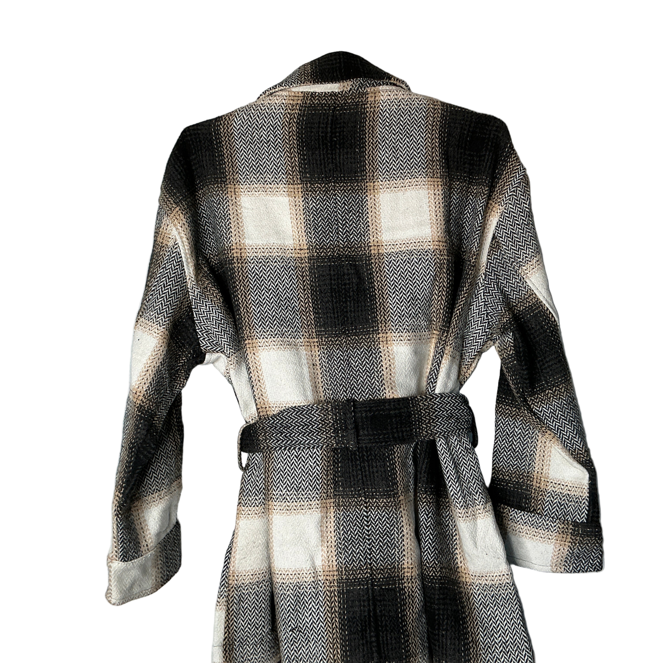 Plaid Belted Coat