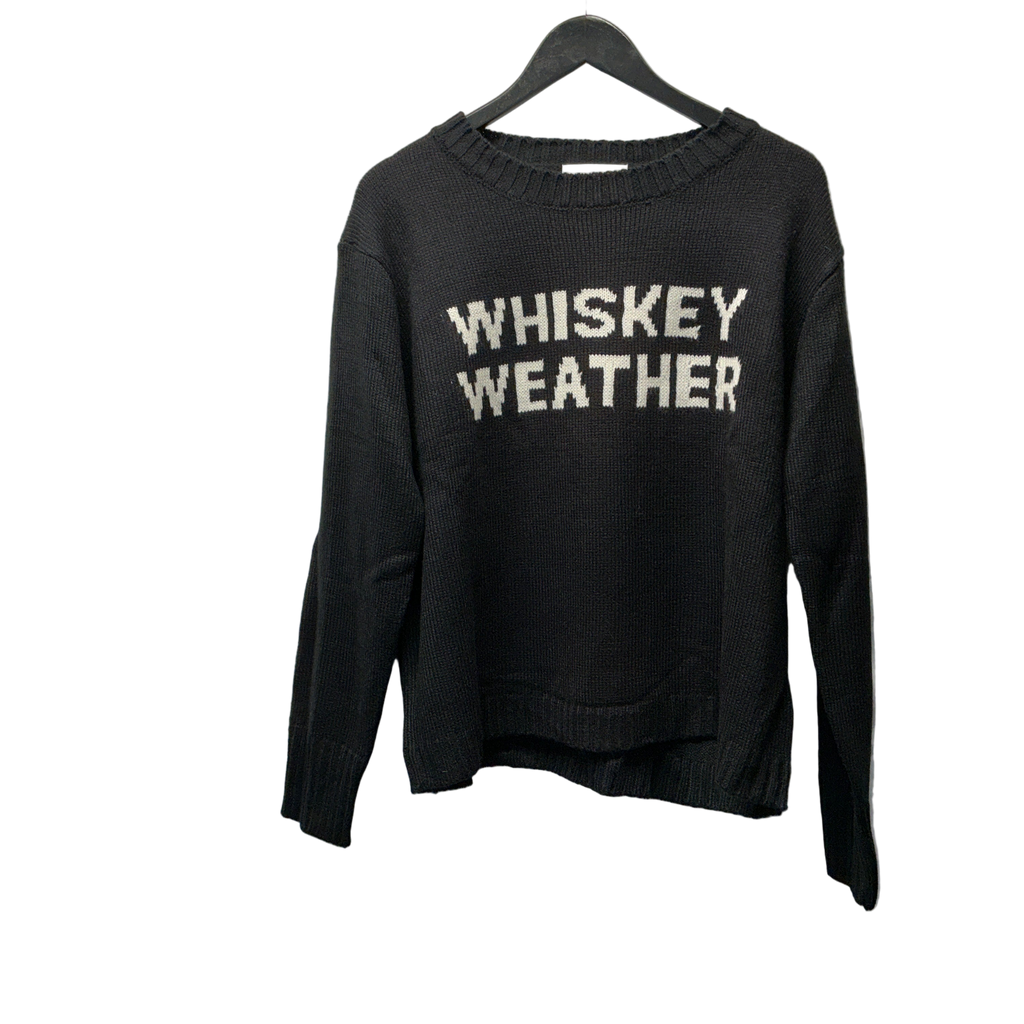 Black Whiskey Weather Knit Sweater