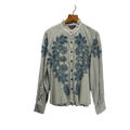 Double D Ranch Bent Fork Indigo and Ivory Blouse
