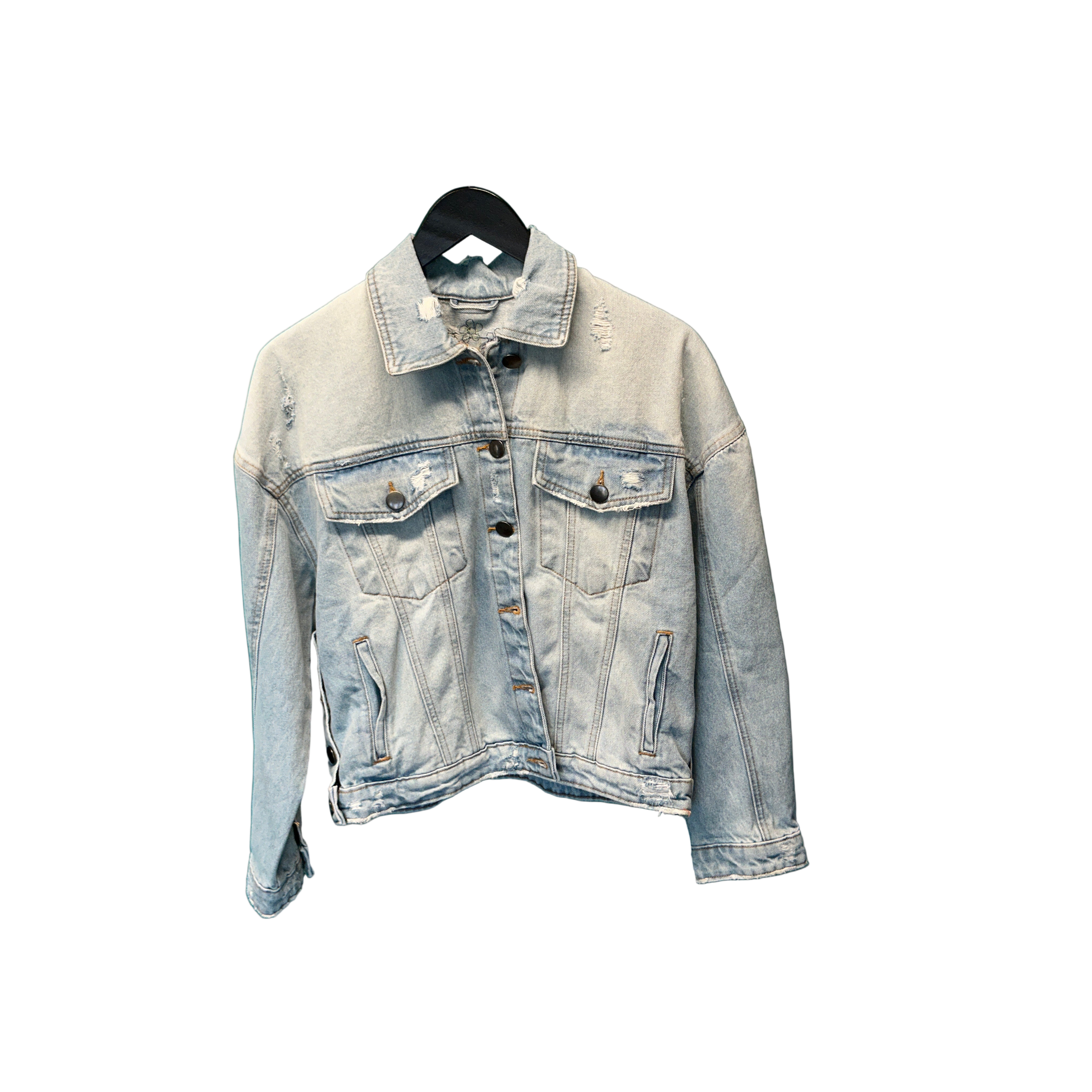 “Buck Off” Beaded Jean Jacket