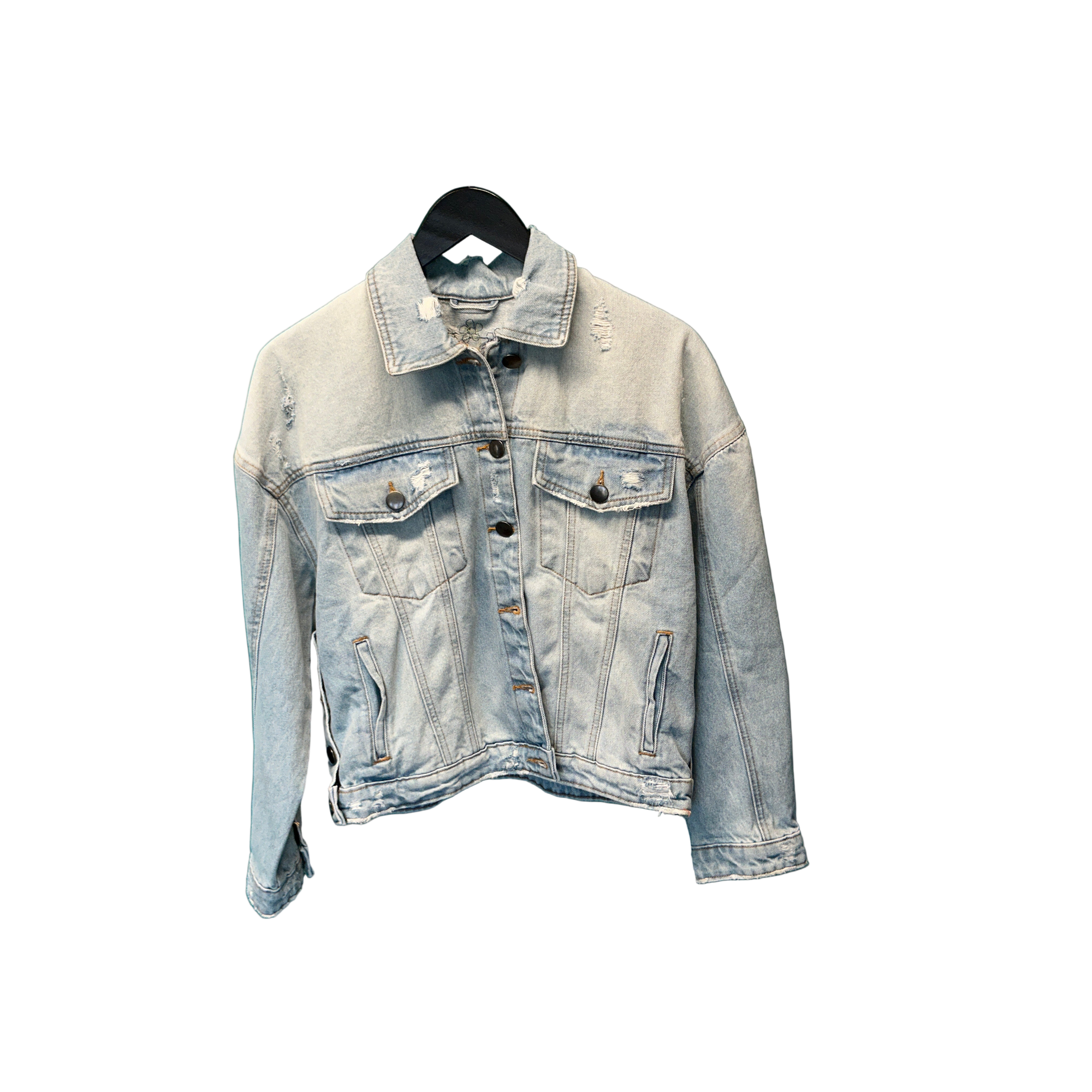 “Buck Off” Beaded Jean Jacket