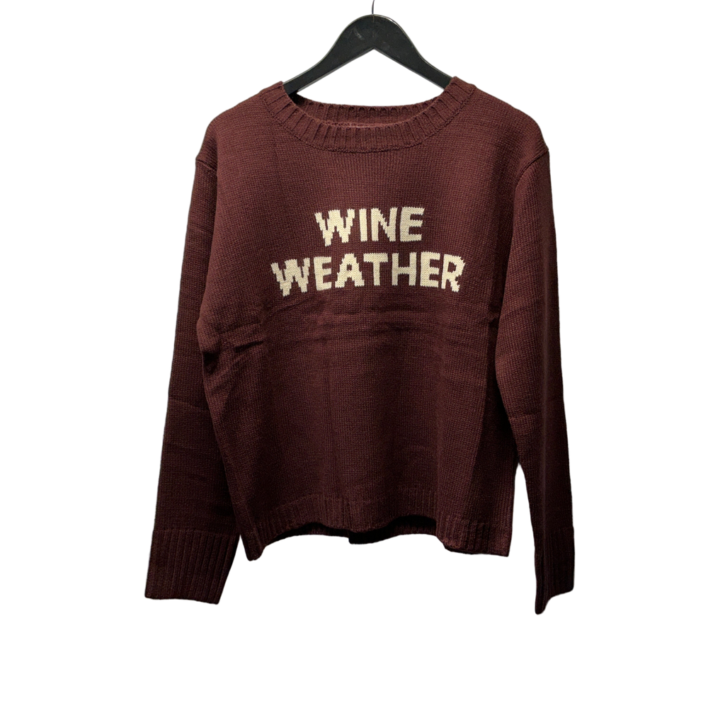 Burgundy Wine Weather Knit Sweater