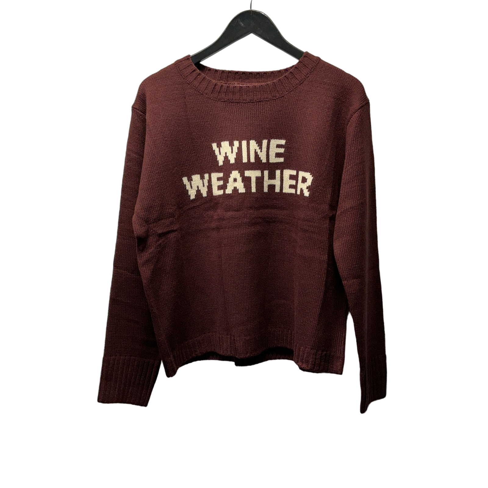 Burgundy Wine Weather Knit Sweater