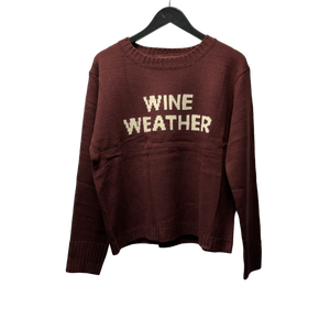 Burgundy Wine Weather Knit Sweater