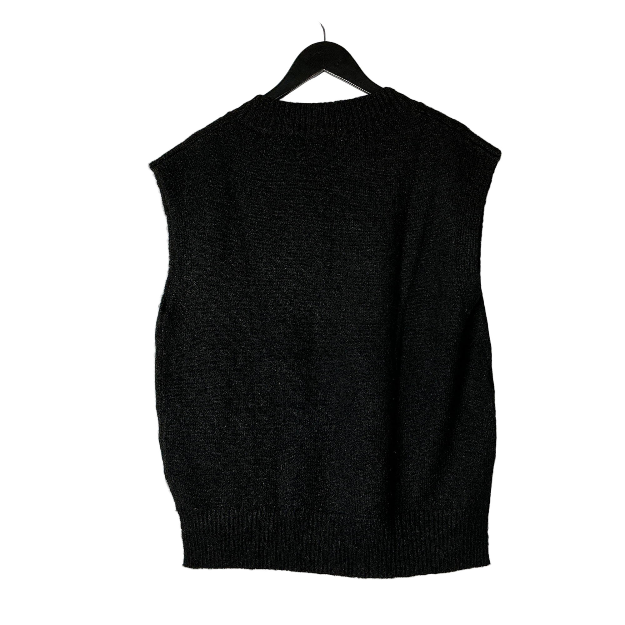 Black Wool Sweater Vest