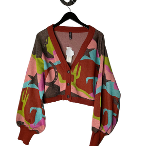 Desert Print Knit Sweater