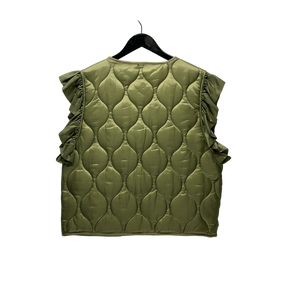 Green Vest with ruffled sleeves