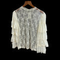 Ivory Ruffle Sleeve Lace Top