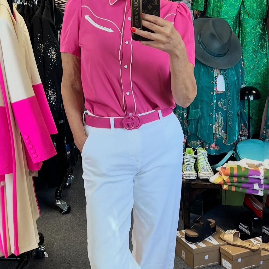 Howdy Hanny Short Sleeve Western Top