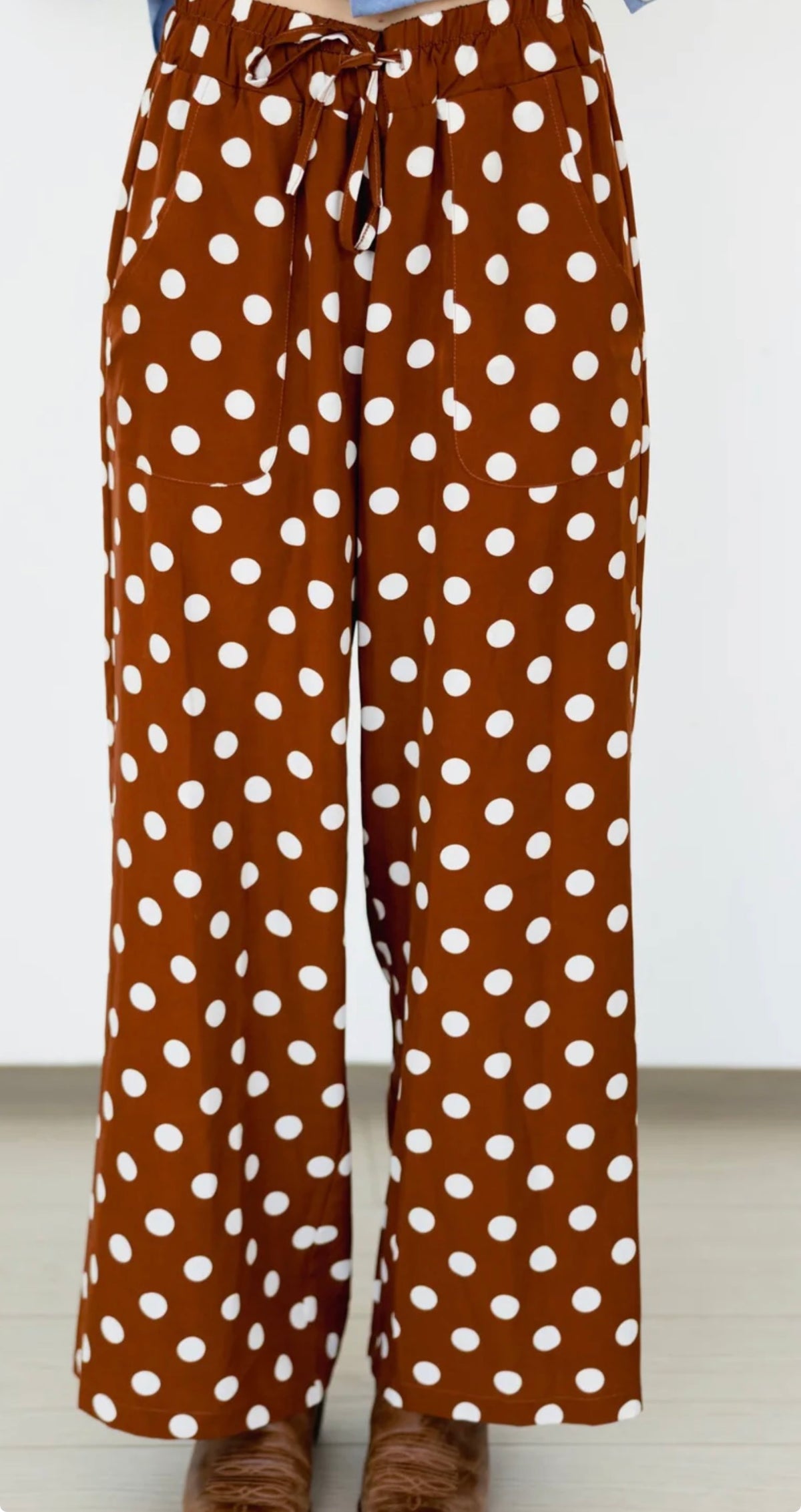 Brown Polka Dot Pants