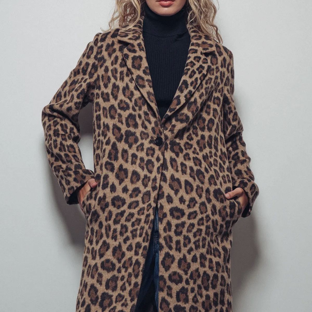 Leopard Print Oversized Statement Coat
