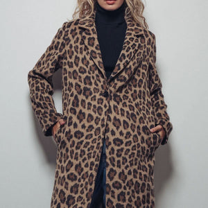 Leopard Print Oversized Statement Coat