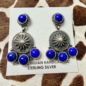 Lapis Concho Earrings