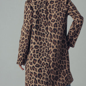 Leopard Print Oversized Statement Coat