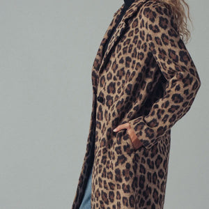 Leopard Print Oversized Statement Coat