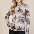 Maria Cowboy Galloping Mesh Top