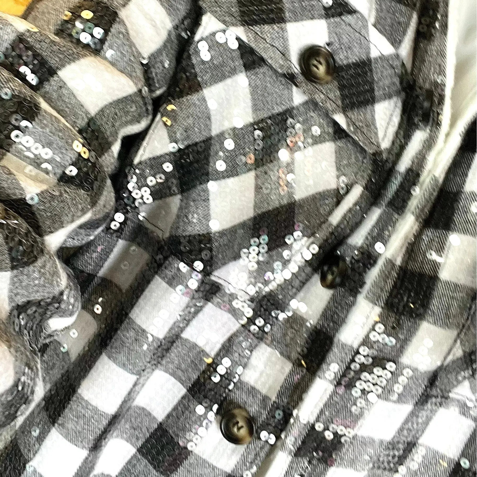 Sequin Check Jacket