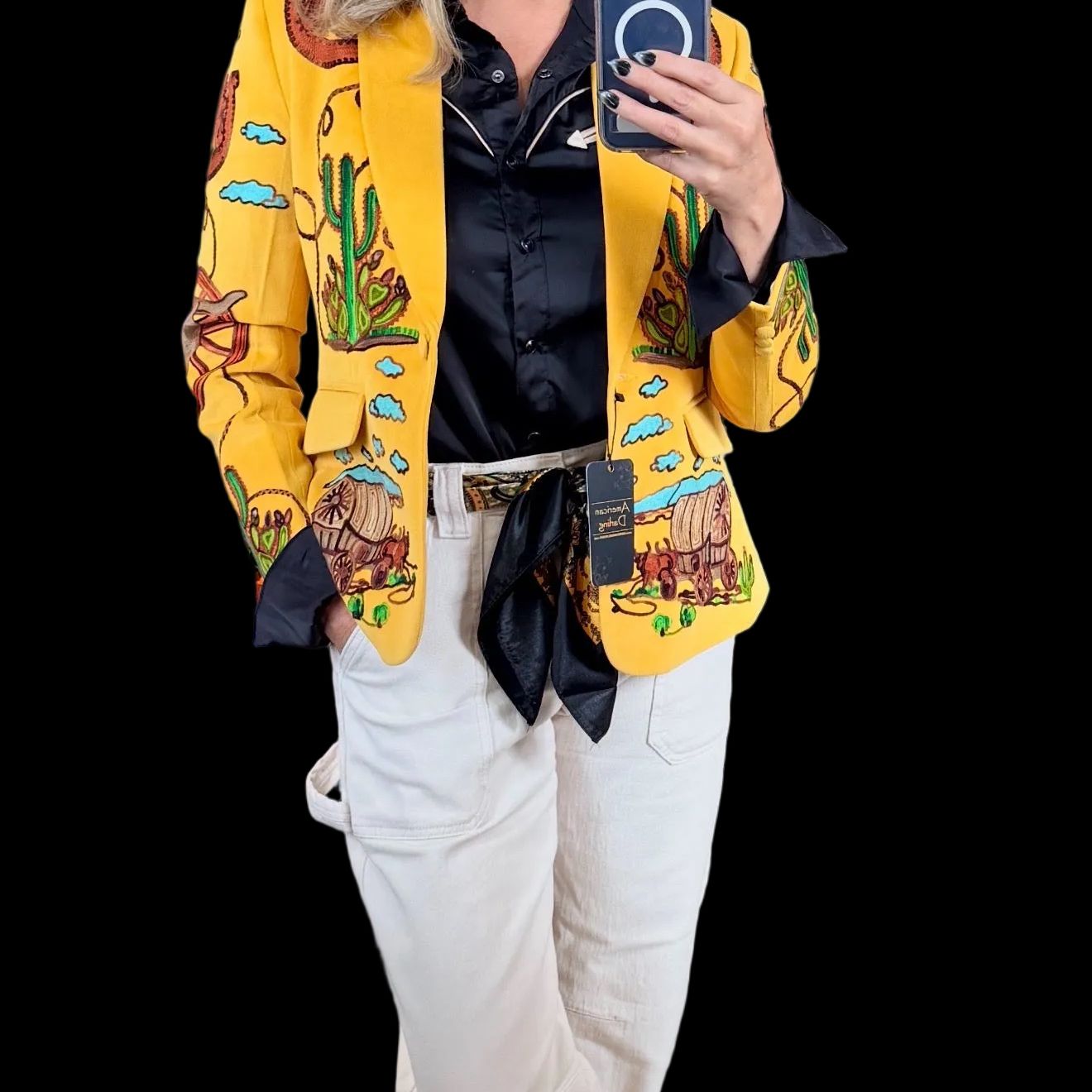 Wagon Wheel Velvet Blazer