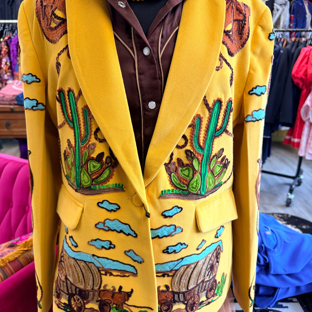 Wagon Wheel Velvet Blazer