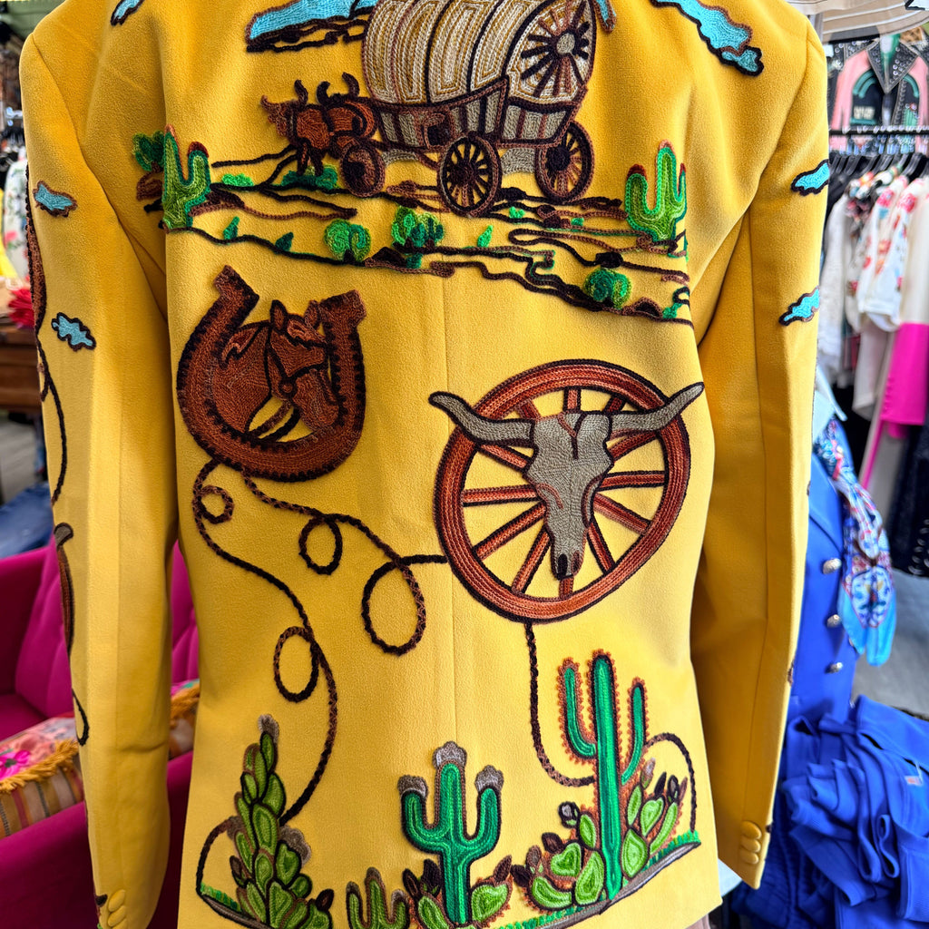Wagon Wheel Velvet Blazer