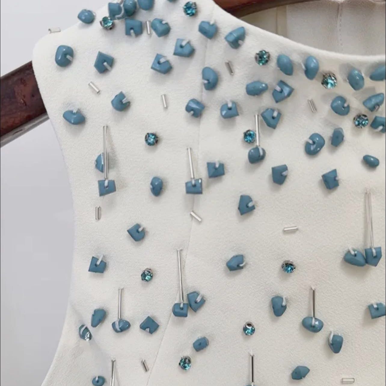Two Piece Turquoise Beaded Set