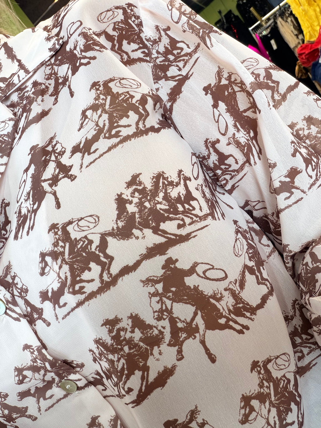 Western Print Blouse