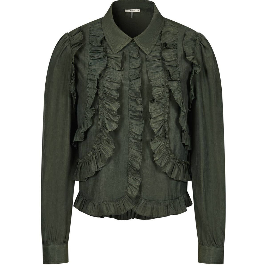 Celia Long Sleeve Ruffle Blouse