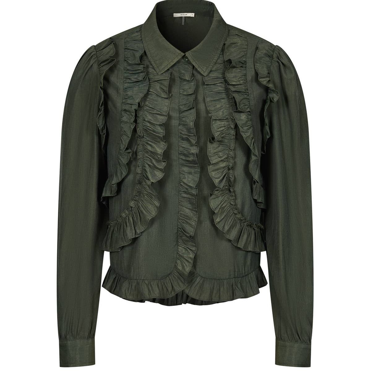 Celia Long Sleeve Ruffle Blouse