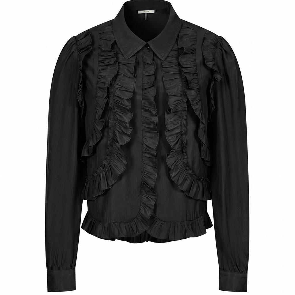 Celia Long Sleeve Ruffle Blouse