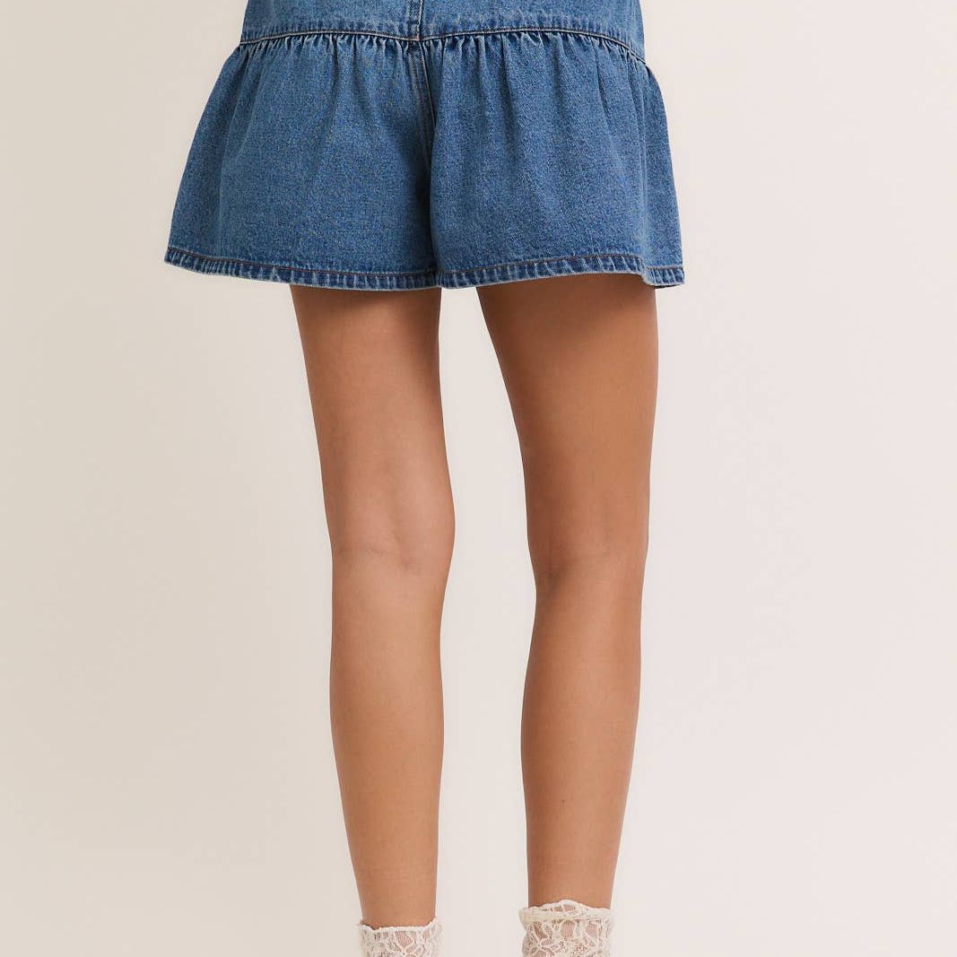 HIGH WAIST FLARE SHORTS
