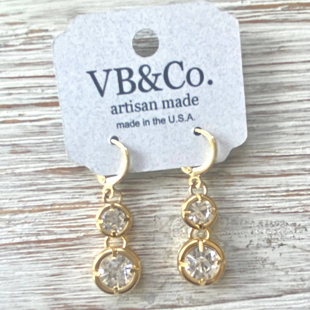 Crystal earrings boutique salon bridal jewelry sparkly spa