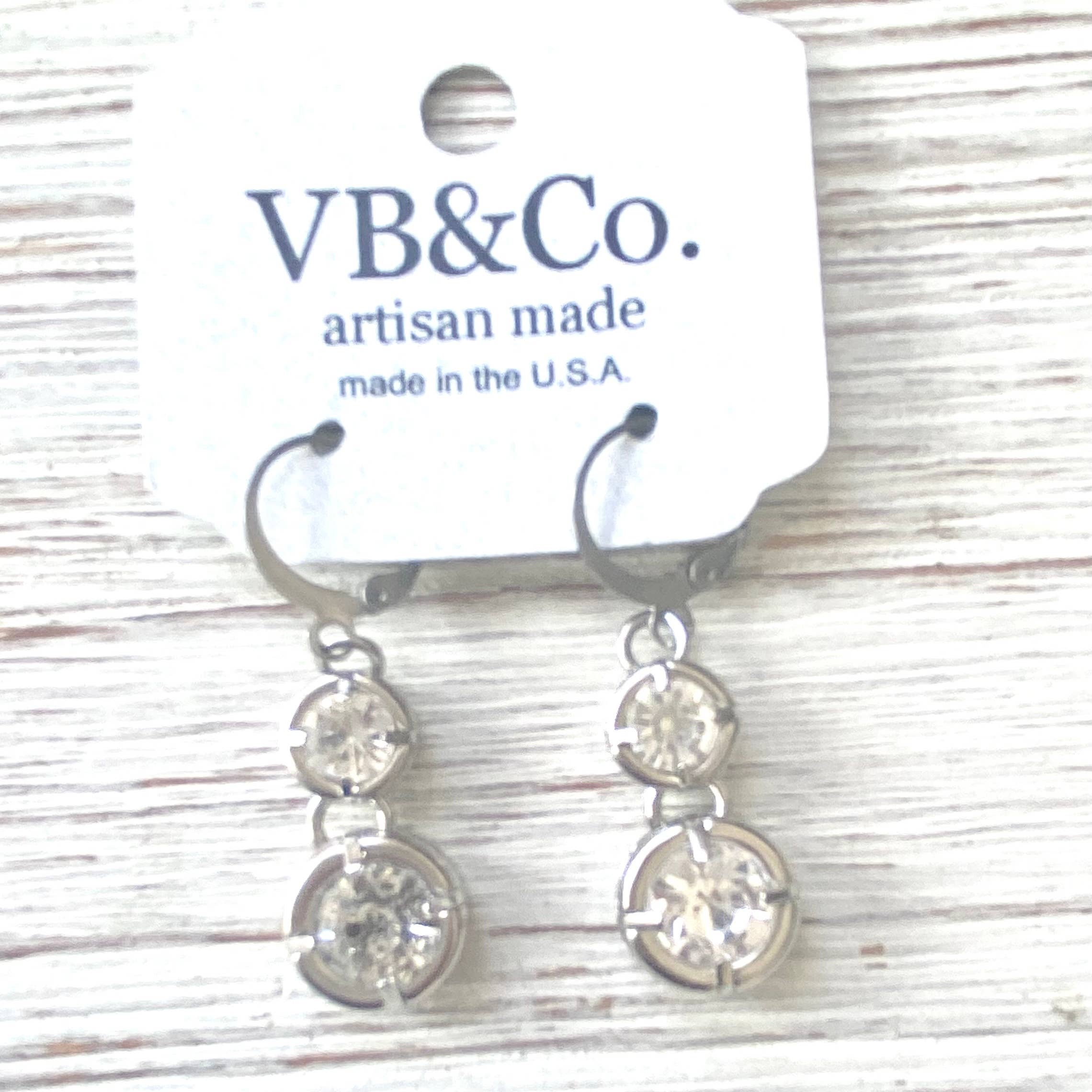 Crystal earrings boutique salon bridal jewelry sparkly spa