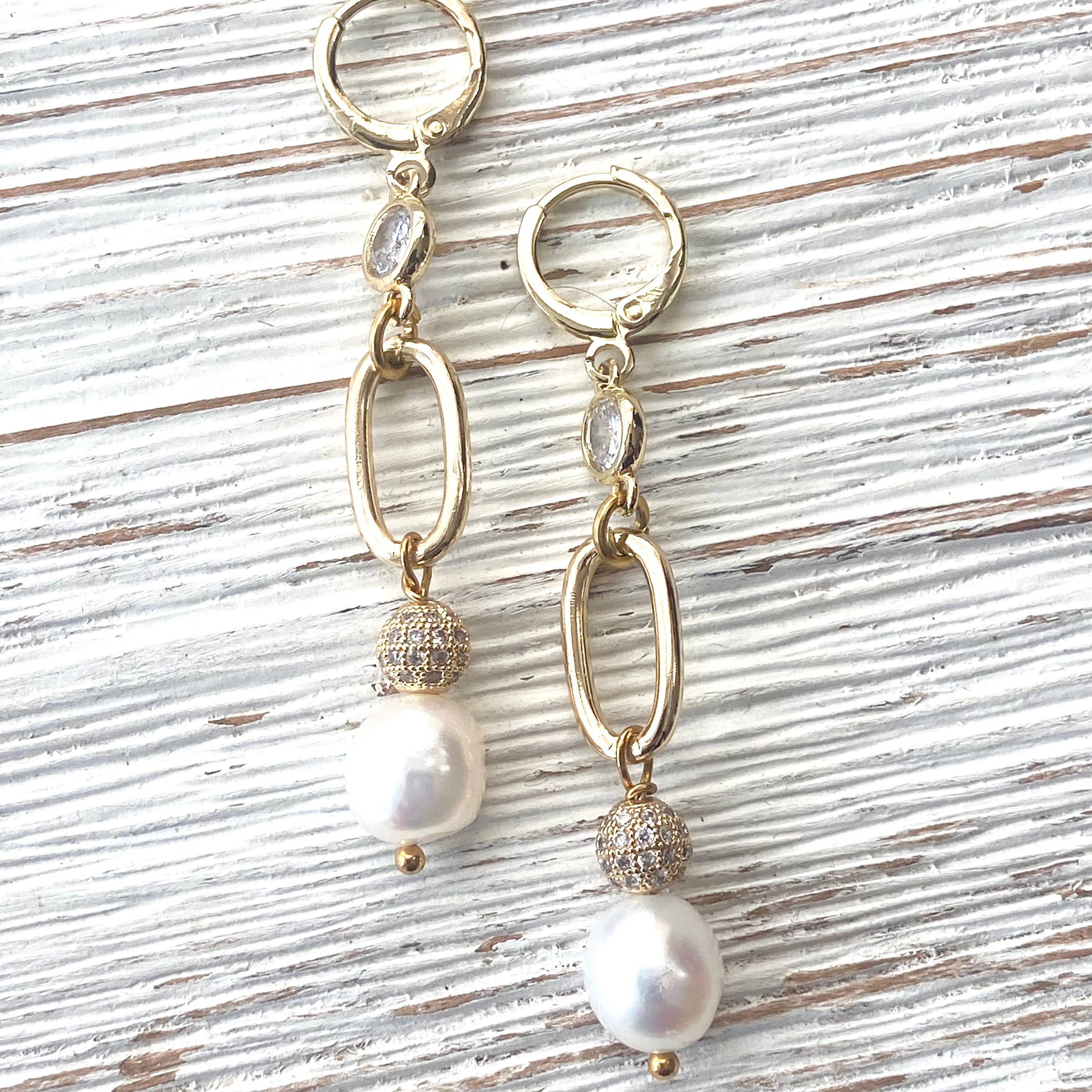 Fresh water pearl deluxe earrings