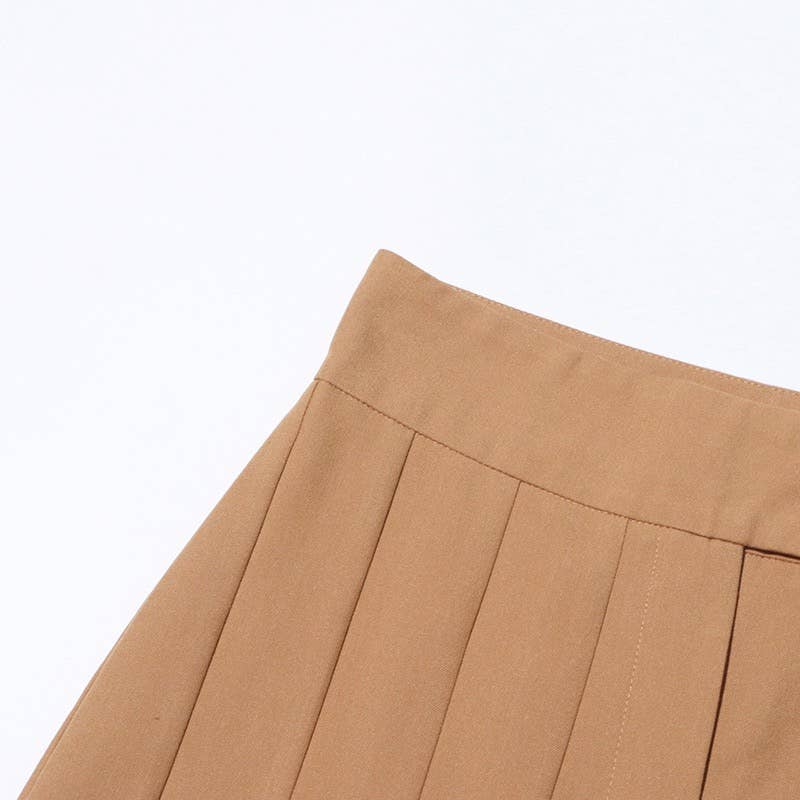 High-Waist Pleated Wide-Leg Pants - Summer Chic