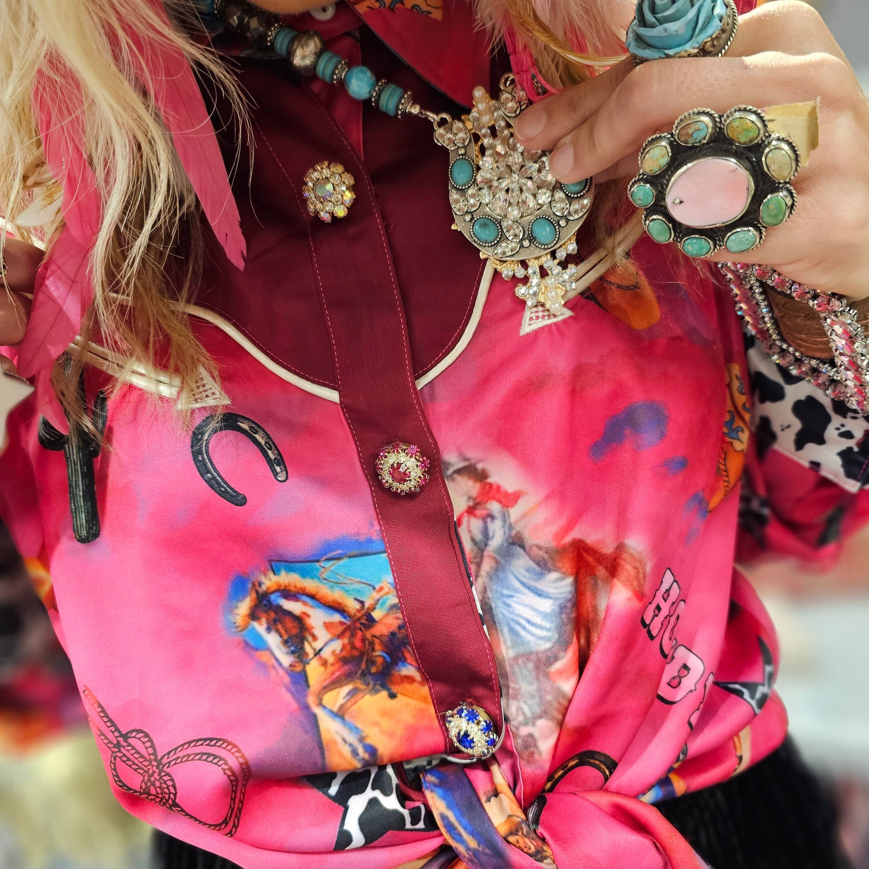 Ride'em Cowgirl Satin Shirt