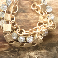 Crystal Bracelet Multi Chain Statement Jewelry Vintage Style