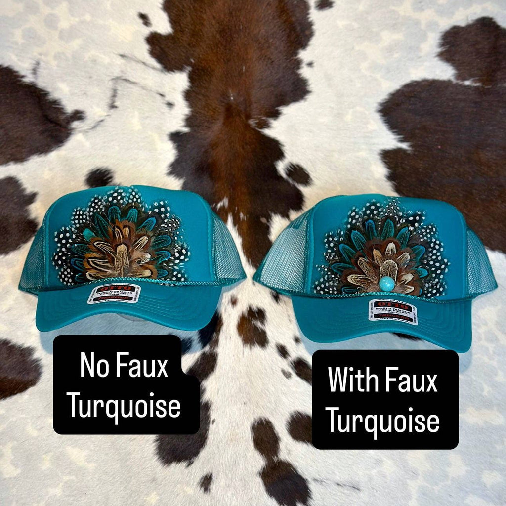 JADE FEATHER TRUCKER HAT