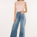 OPEN PACK HIGH RISE WIDE LEG JEANS-KC5521M