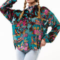 Holiday Jewels Burnout Velvet Blouse