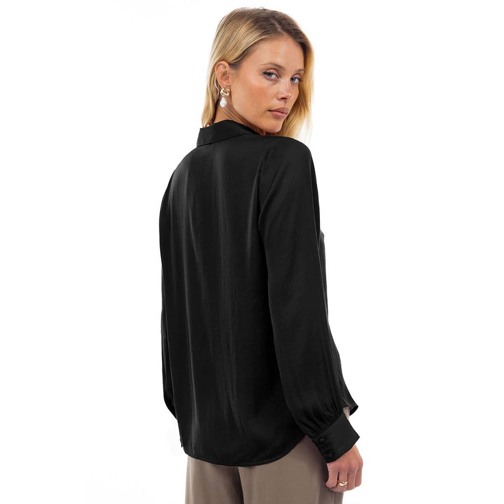 Neck Shirt With Open Seam Sleeve
