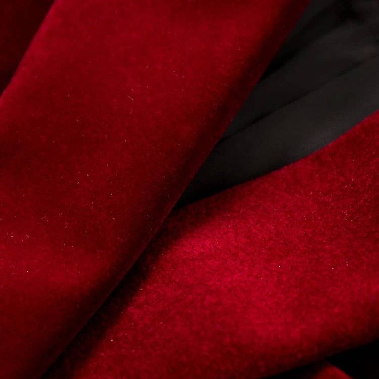 Velvet Double-Breasted Blazer for Women Autumn Winter