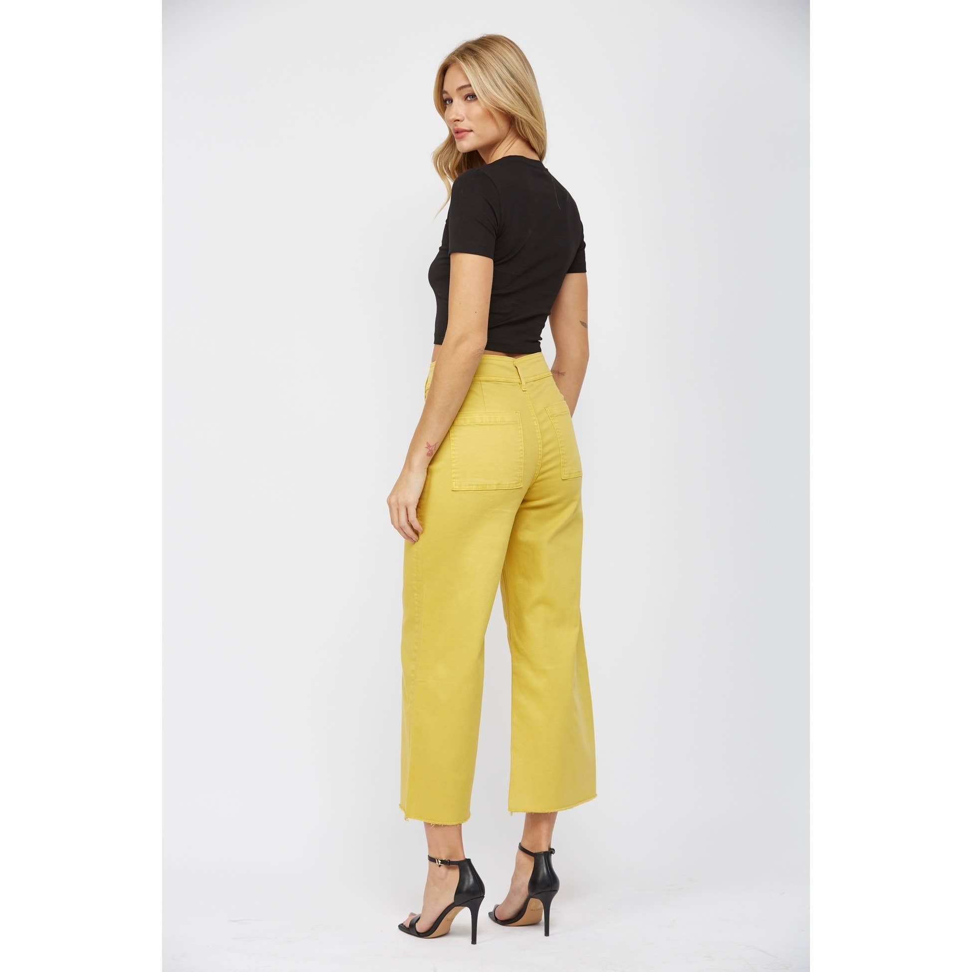 CROPPED WIDE LEG WITH FRONT POCKET
